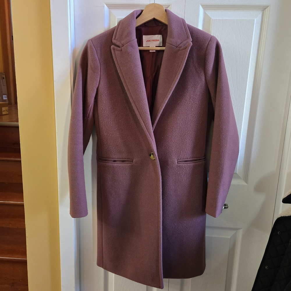 Joe Fresh Dusty Pink Women's Pea Coat
